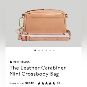 Madewell The Leather Caribiner Mini Crossbody Bag